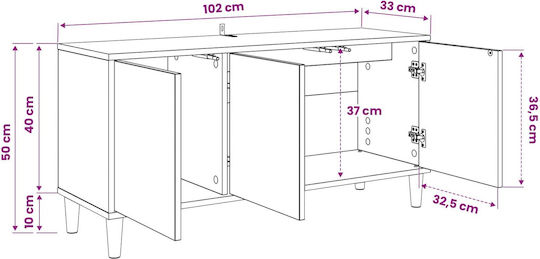 TV-Ständer Rhenen Sonoma M102xP33xH50cm