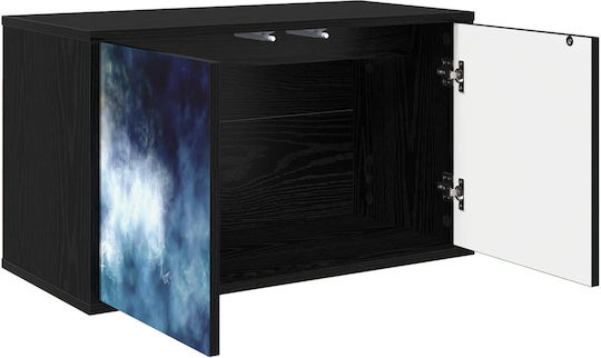 Raalte TV Stand Black Oak 69x33x40 cm