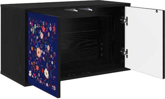 TV Stand Mainz Black Oak L69xW33xH40cm