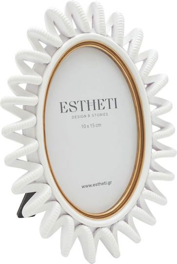 Polyresin Photo Frame with White Frame 2 Pieces