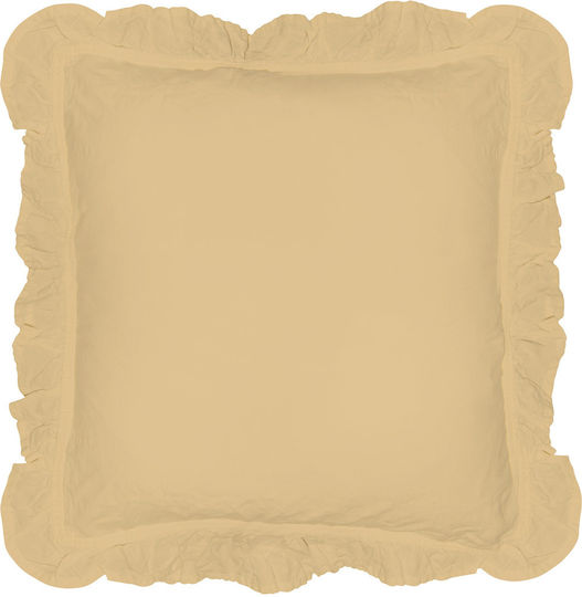 Darymex Decorative Pillow Case 100% Cotton Beige 40x40cm