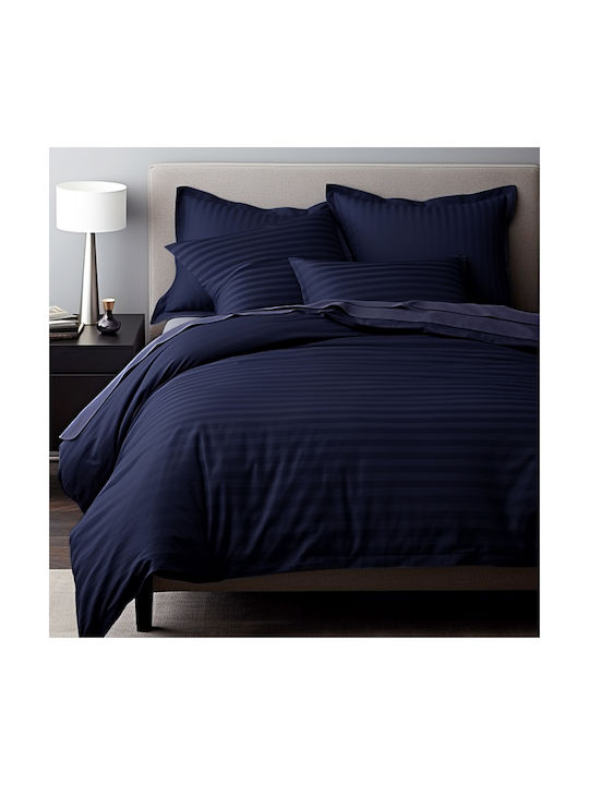 Darymex Dekorativer Kissenbezug aus 100% Baumwolle Blau 40x40cm.