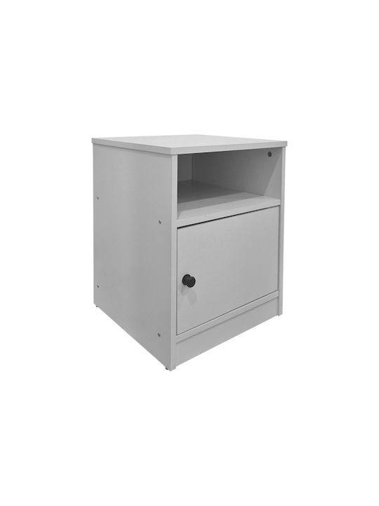 Bedside Table Lenea Wooden White 40x40x50cm