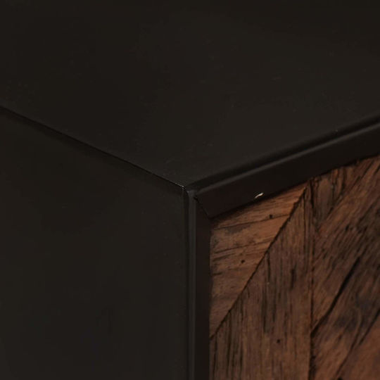 Handmade Wooden Beige Bedside Table 40x30x20cm