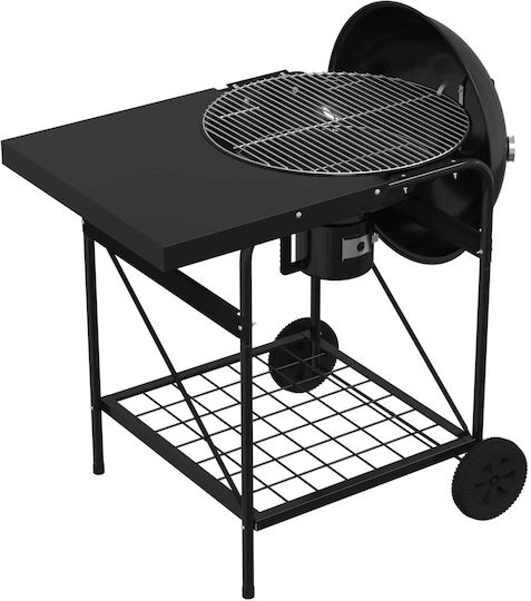 vidaXL Grătar Inox Peletă cu Termometru 107x107cm