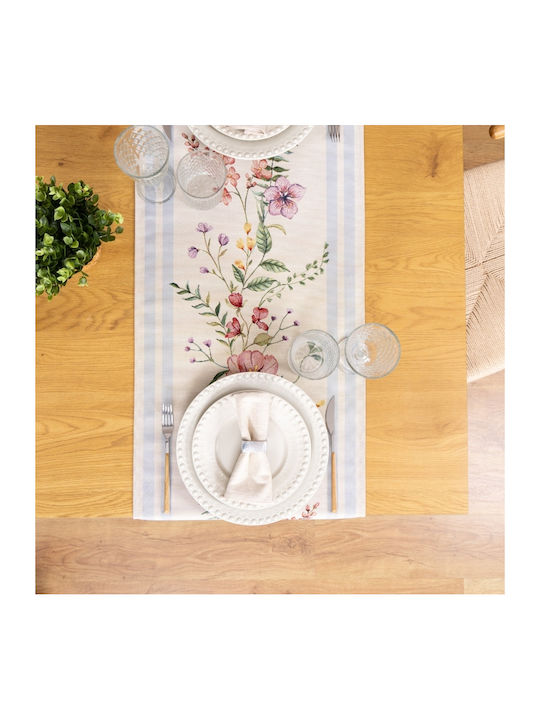 Liolios Home Runner Florise Albastru 45x140 cm