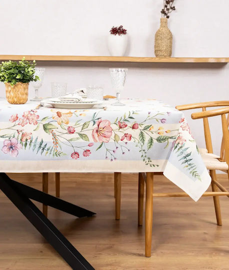 Liolios Home Runner Florise Albastru 45x140 cm Liolios Home Runner Florise Albastru 45x140 cm