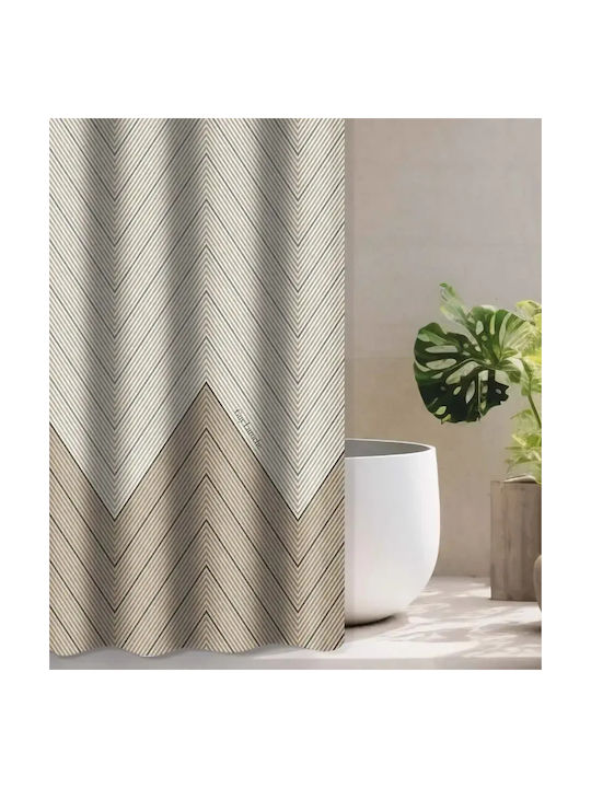 Guy Laroche Fabric Shower Curtain 180x185cm Natural