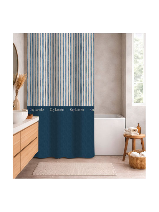 Guy Laroche Avene Душ Завеса Текстилна с Втулки 240x185cm Denim