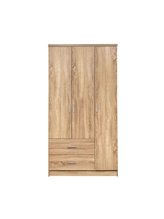 Dreifachtür Kleiderschrank Closet 120x50x180cm