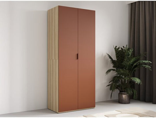 Двойна врата Гардероб Austin 387 Oak, Orange 90x53x215см