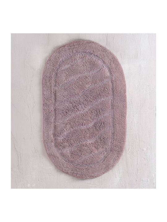 Rythmos Set Badematten Baumwolle Oval Oval 120-118-006 Aged Purple 60x90cm
