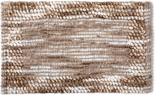 Silk Fashion Beige Bathroom Mat 55x90cm
