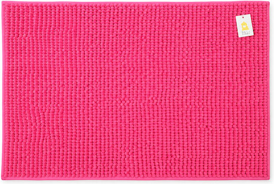 Pink Bath Mat 50x70cm Pom Pom French Quality Pink Bathmat