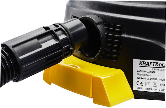 Kraft & Dele Aspirator Lichide / Solide 1400W cu Plastic Recipient 20lt