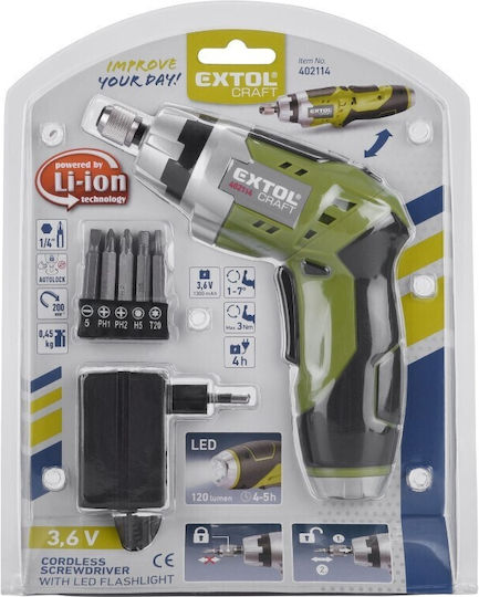 Extol Κατσαβίδι Μπαταρίας 3.6V