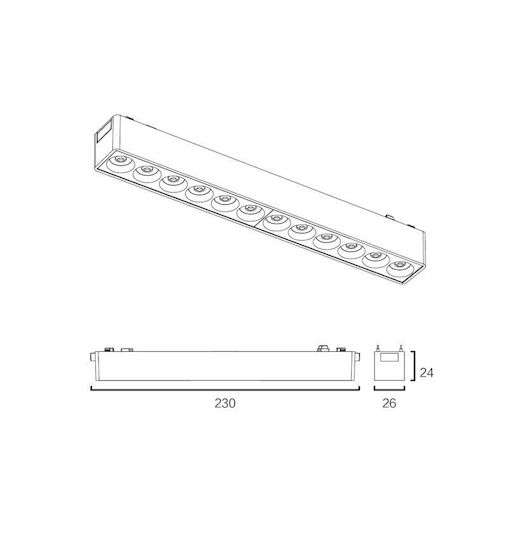 Sun Light LED Commercial Linear Ceiling Light Natural White