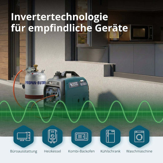 Könner & Söhnen KS 3100iG S Leise Generators Inverter Benzin/LPG mit maximaler Leistung 3.5kVA