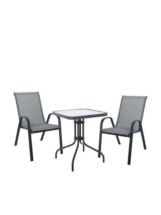 RIO Outdoor Dining Set 3 Pieces Anthracite/Grey E270,52S