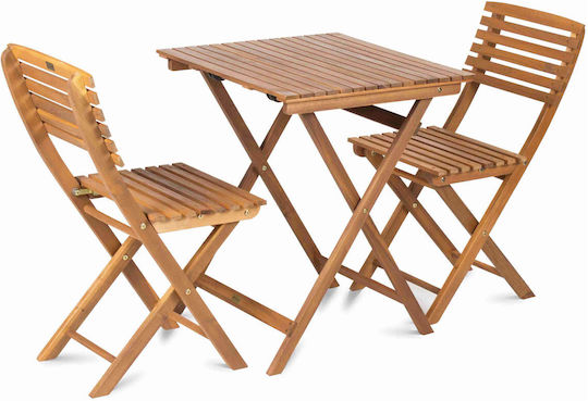 Outdoor Dining Room Set FDZN 4010-T 3 Pieces Brown