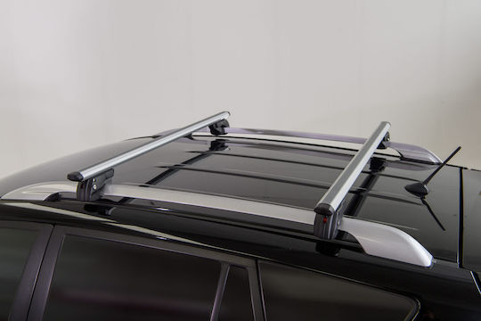 Menabo Aluminum Car Roof Bars Dozer XXL 150 Cm Silver Color Hyundai H-1 II 2007> Raised Rails Parallel Bars Set 2 Pieces 7500/mb Mp.7500/mb-7