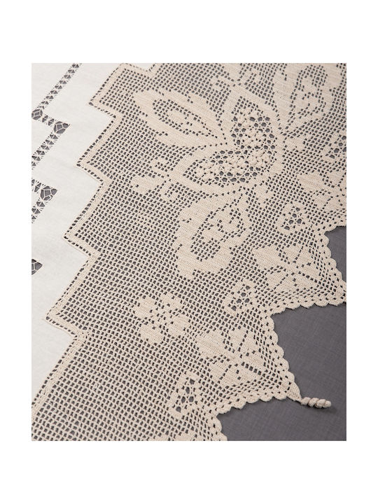 Silk Fashion Curtain with Tunnel 075 Ecru 140x260cm