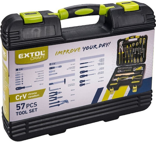 Extol Craft Valiza cu 57 Unelte