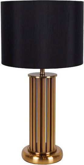 Metallisches Tischlampen Für E27 Mit Schwarz Hut Und Goldener Basis