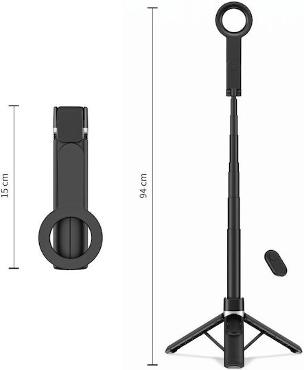 Tech-Protect L11s Selfie Stick Mobile Tripod Black