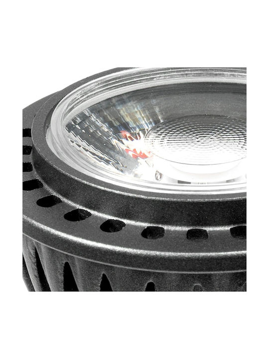 kelvo Metallic Recessed Spot with Built-in LED and Warm White Light White 5x5cm