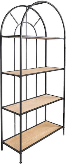 Βιβλιοθήκη Μαύρο 70x28x161εκ.