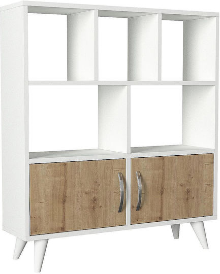 Bibliothek Donati Weiß / Saphir Eiche 90x22x105cm GP042-0188,2