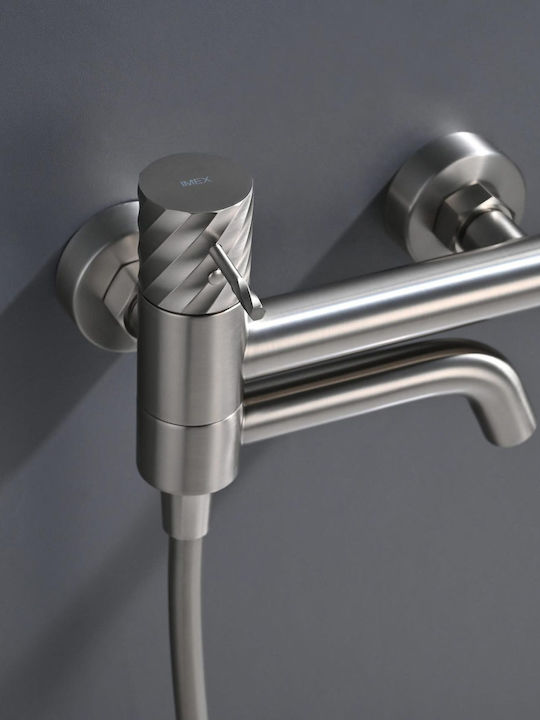 Imex Mixing Bathtub Faucet Complete Set Silver
