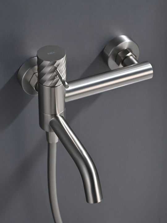 Imex Mixing Bathtub Faucet Complete Set Silver
