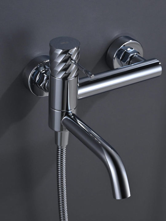 Imex Mixing Bathtub Faucet Complete Set Silver