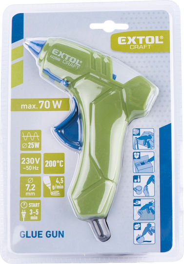 Extol Pistol de lipit cu adeziv pentru tije de silicon 7.2mm