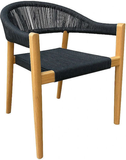 Градински Стол Черен 77x60x60см Градински Стол Черен 77x60x60см