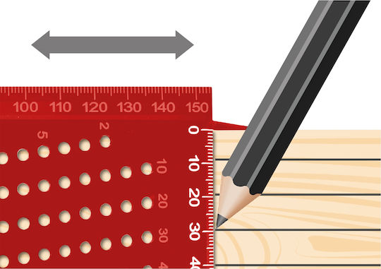 Fortum Carpenters Aluminum Angle Ruler