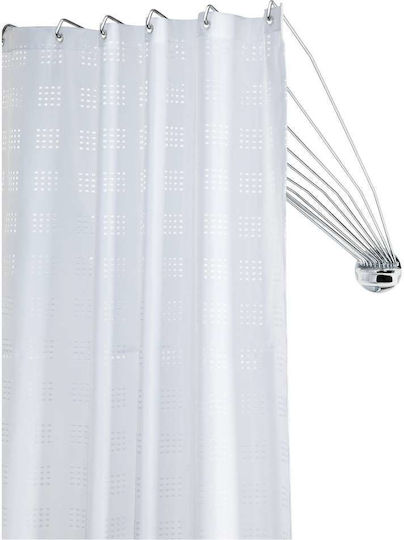 Sealskin Umbrella Shower Curtain Rod Wall Mounted Stainless Steel Chrome 155x80cm