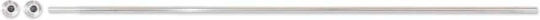 Dimitracas Rainbow Telescopic Straight Shower Curtain Rod with Suction Cup Aluminium Silver Ø20mm 115-220cm