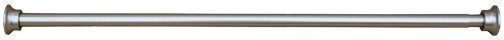 Sidirela Telescopic Straight Shower Curtain Rod Stainless Steel Silver 90-160cm