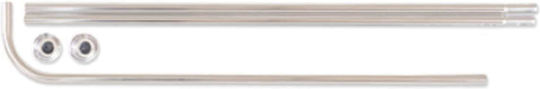 Dimitracas Corner Shower Curtain Rod Wall Mounted Aluminium Silver 80x170cm