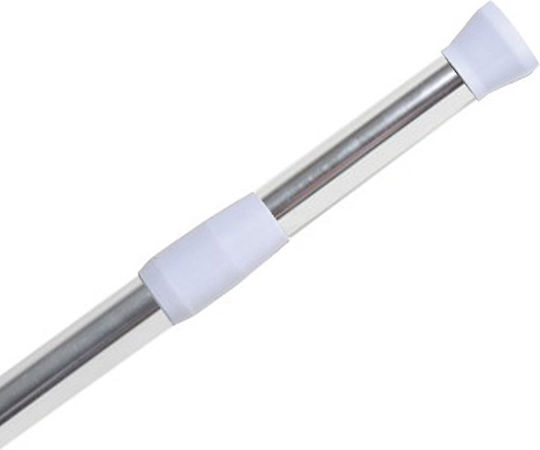 Frans Telescopic Straight Shower Curtain Rod Stainless Steel Silver 140-260cm