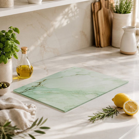 Ankor Rectangular Glass Chopping Board White 52x30cm