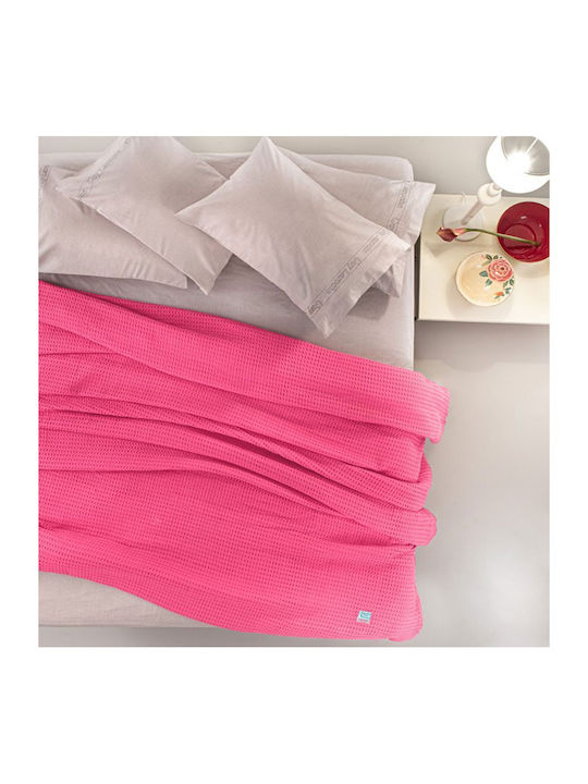 Guy Laroche Vivid Pique Blanket Double 230x260cm Fuchsia