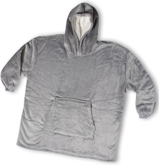 Silk Fashion Blanket with Sleeves Grey Silk Fashion Blanket with Sleeves Grey