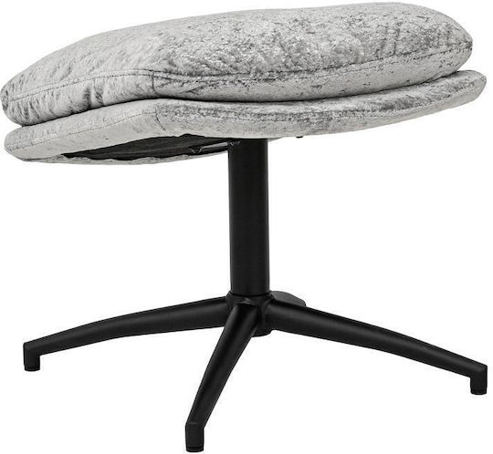 Swivel Armchair with Footstool Grey 93x78x99cm
