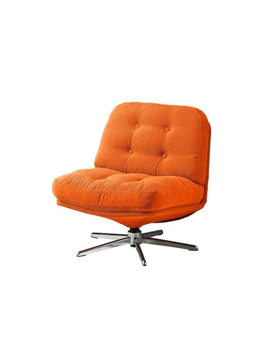 Πολυθρόνα Relax Περιστρεφόμενη Πορτοκαλί 63x47x69cm
