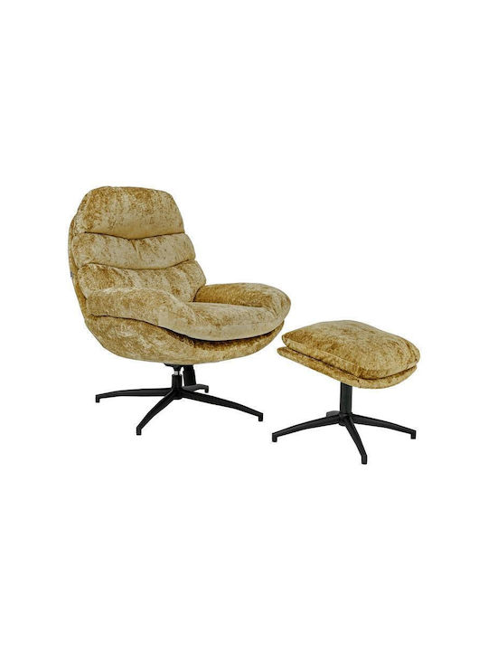Fylliana Polstersessel mit Fußhocker Senfgelb 93x78x99cm