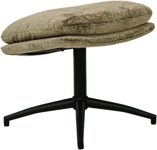 Fylliana Drehbarer Sessel mit Fußhocker Grau-Braun 93x78x99cm